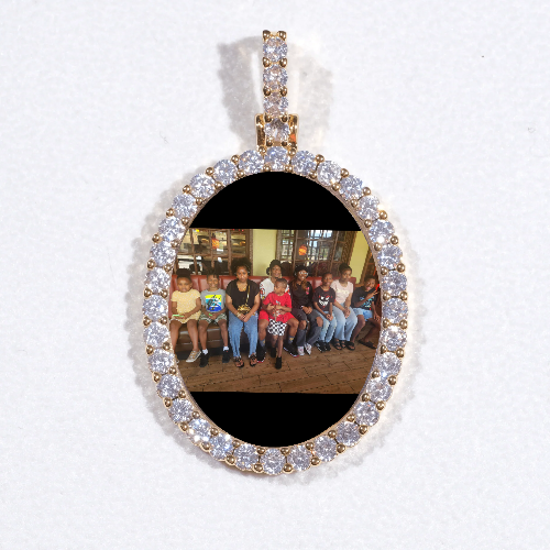 3D Oval Custom Picture Pendant