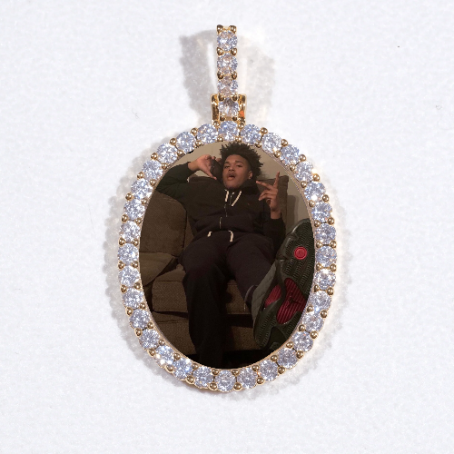 3D Oval Custom Picture Pendant