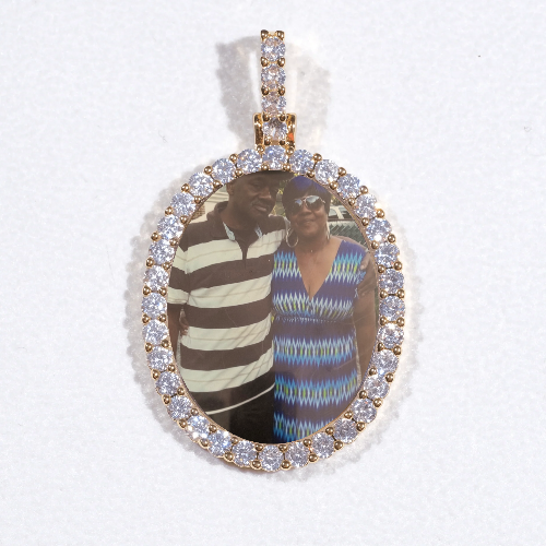 3D Oval Custom Picture Pendant