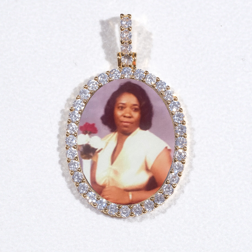 3D Oval Custom Picture Pendant