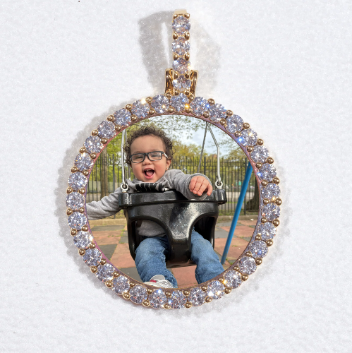 3D CIRCLE CUSTOM PICTURE PENDANT SMALL SIZE