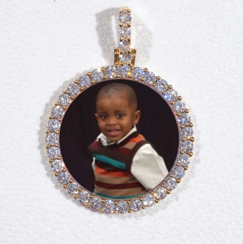 3D CIRCLE CUSTOM PICTURE PENDANT SMALL SIZE
