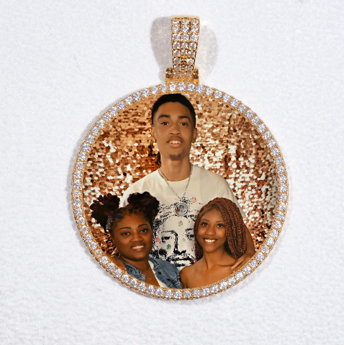 MEDIUM 3D CIRCLE CUSTOM PICTURE PENDANT