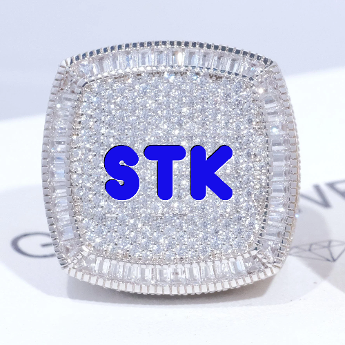 CUSTOM LETTER 3D ICED RING