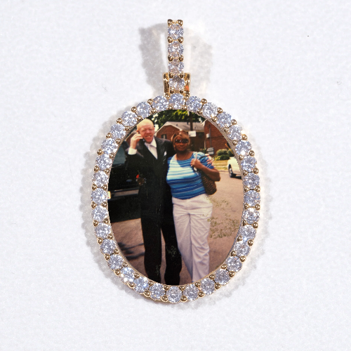 3D Oval Custom Picture Pendant