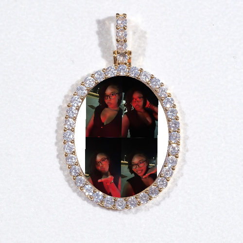 3D Oval Custom Picture Pendant