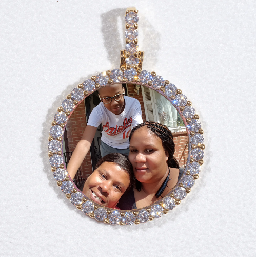 3D CIRCLE CUSTOM PICTURE PENDANT SMALL SIZE