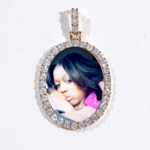 3D Oval Custom Picture Pendant