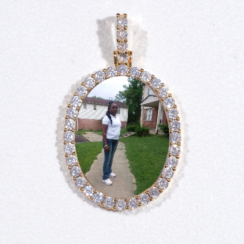 3D Oval Custom Picture Pendant