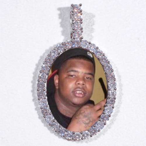 Large 3D Oval Custom Picture Pendant