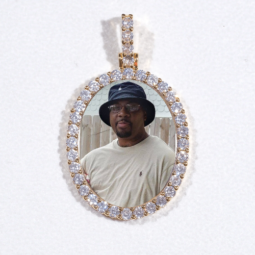 3D Oval Custom Picture Pendant