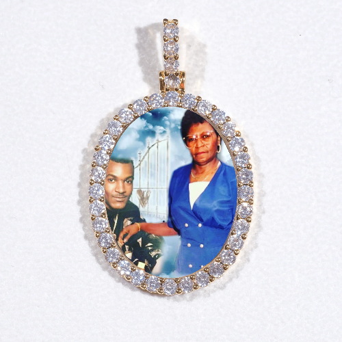 3D Oval Custom Picture Pendant