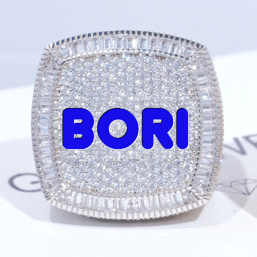 CUSTOM LETTER 3D ICED RING