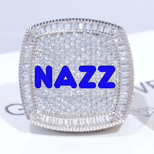 CUSTOM LETTER 3D ICED RING