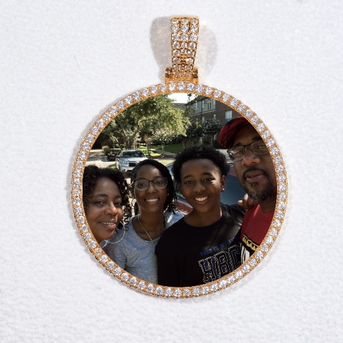 MEDIUM 3D CIRCLE CUSTOM PICTURE PENDANT
