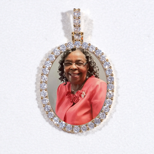 3D Oval Custom Picture Pendant