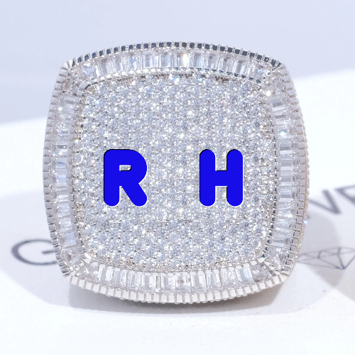 CUSTOM LETTER 3D ICED RING