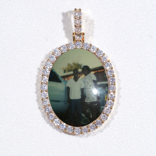 3D Oval Custom Picture Pendant