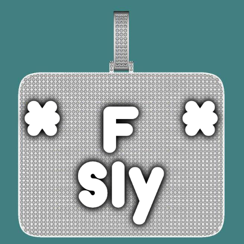 CUSTOM LETTER NECKLACE 3D BIG SQUARE