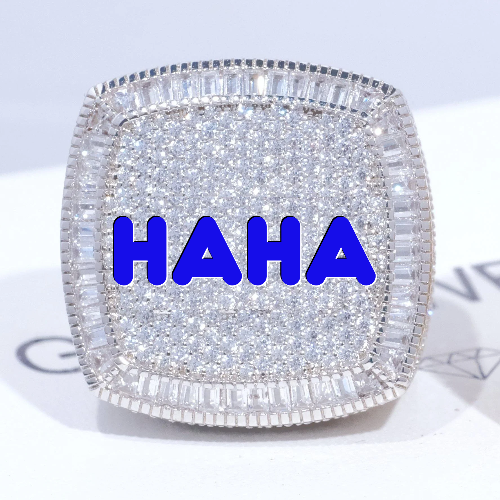 CUSTOM LETTER 3D ICED RING