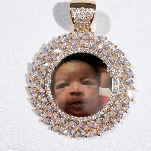 Large 3D Wheat Ear Custom Picture Pendant