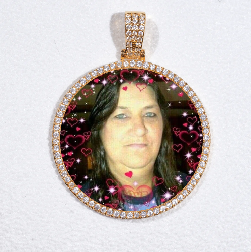 MEDIUM 3D CIRCLE CUSTOM PICTURE PENDANT