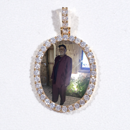 3D Oval Custom Picture Pendant