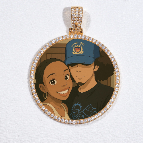 MEDIUM 3D CIRCLE CUSTOM PICTURE PENDANT