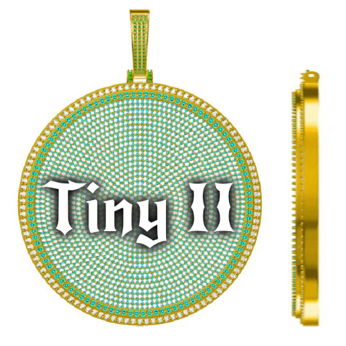 CUSTOM LETTER NECKLACE 3D BIG DISC