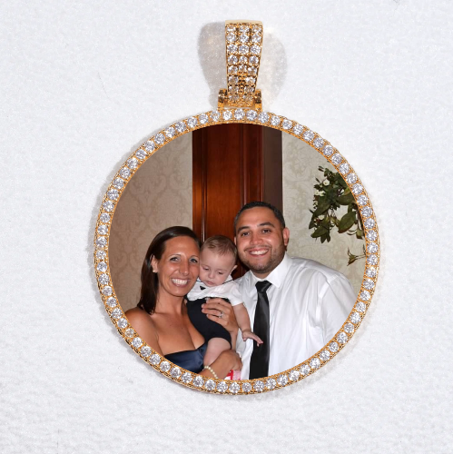 MEDIUM 3D CIRCLE CUSTOM PICTURE PENDANT