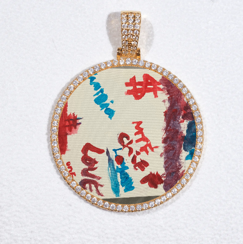 MEDIUM 3D CIRCLE CUSTOM PICTURE PENDANT