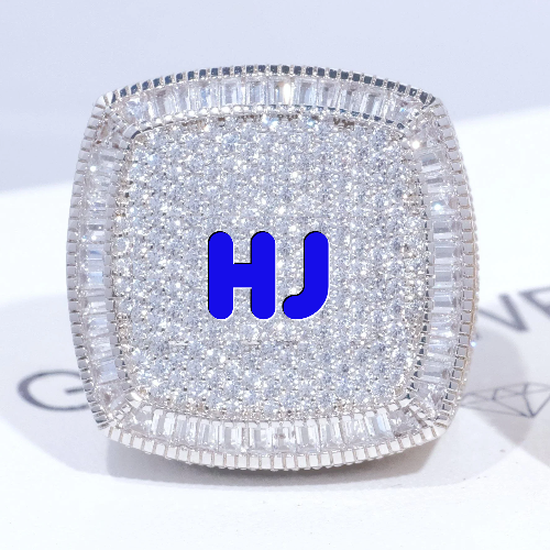 CUSTOM LETTER 3D ICED RING