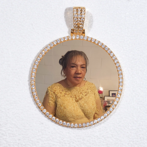 MEDIUM 3D CIRCLE CUSTOM PICTURE PENDANT