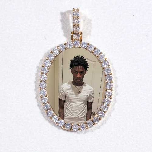 3D Oval Custom Picture Pendant