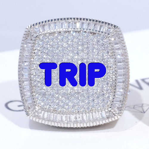 CUSTOM LETTER 3D ICED RING