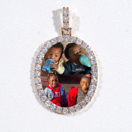 3D Oval Custom Picture Pendant