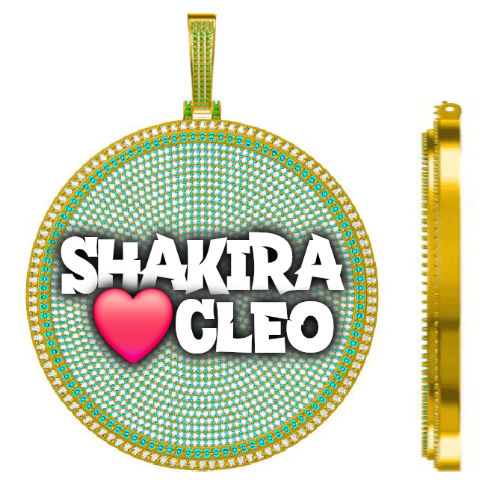 CUSTOM LETTER NECKLACE 3D BIG DISC