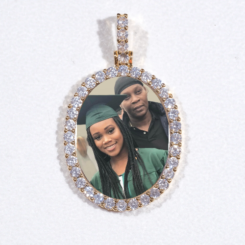 3D Oval Custom Picture Pendant