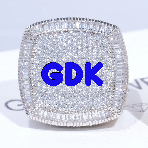 CUSTOM LETTER 3D ICED RING