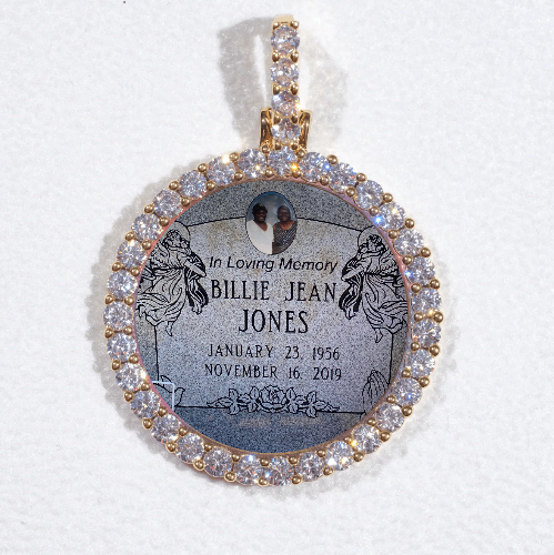 3D CIRCLE CUSTOM PICTURE PENDANT SMALL SIZE