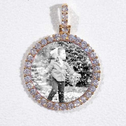 3D CIRCLE CUSTOM PICTURE PENDANT SMALL SIZE