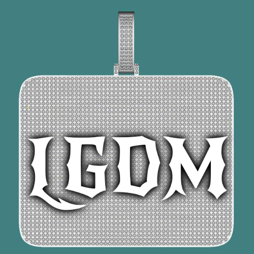 CUSTOM LETTER NECKLACE 3D BIG SQUARE