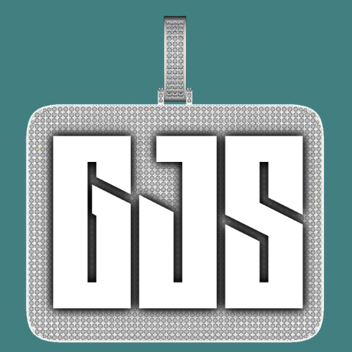 CUSTOM LETTER NECKLACE 3D BIG SQUARE