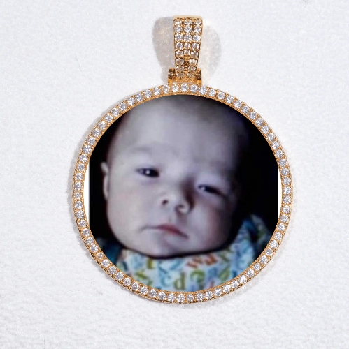 MEDIUM 3D CIRCLE CUSTOM PICTURE PENDANT