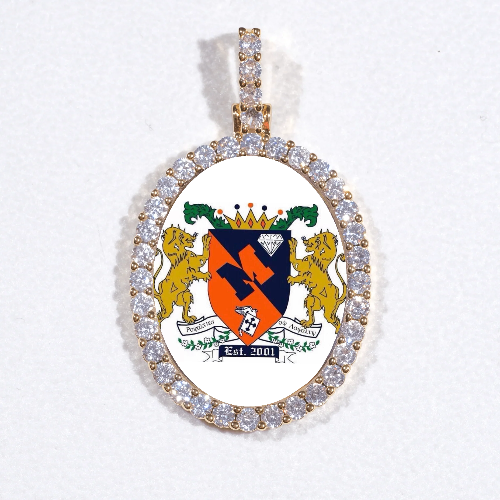 3D Oval Custom Picture Pendant
