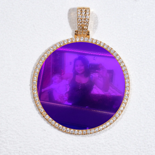 MEDIUM 3D CIRCLE CUSTOM PICTURE PENDANT