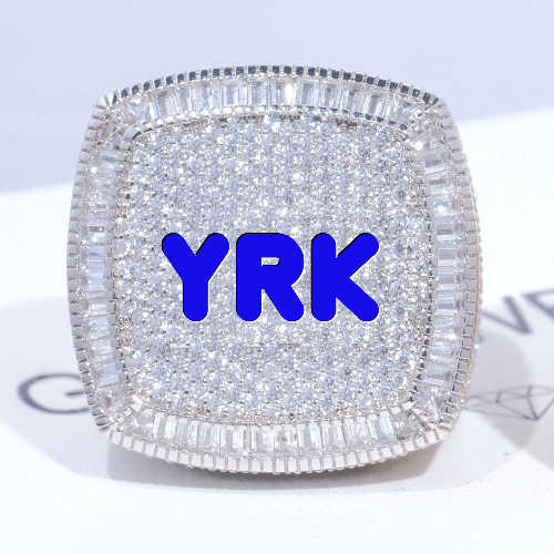 CUSTOM LETTER 3D ICED RING