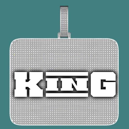 CUSTOM LETTER NECKLACE 3D BIG SQUARE