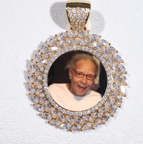 Large 3D Wheat Ear Custom Picture Pendant