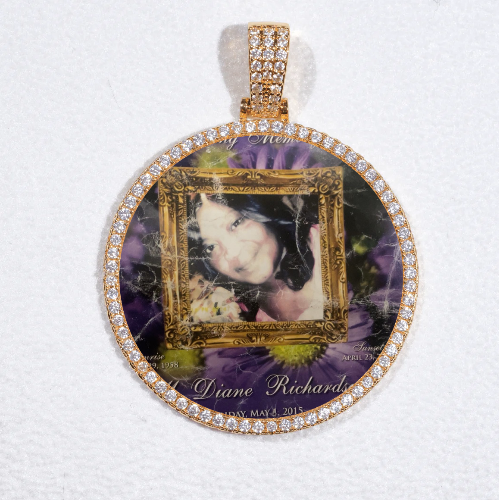 MEDIUM 3D CIRCLE CUSTOM PICTURE PENDANT